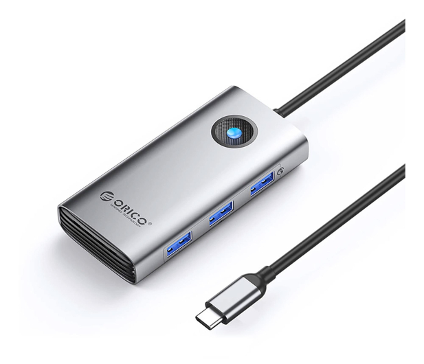 Orico USB-C - 3x USB-A 3.0, 1x USB-C 2.0, 1x HDMI - szary - 1343463 - zdjęcie